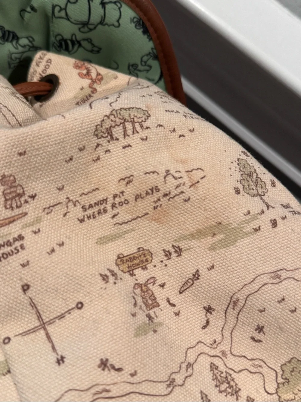 Loungefly Winnie the Pooh Hundred Acre Wood Maps Buckle Strapped Backpack